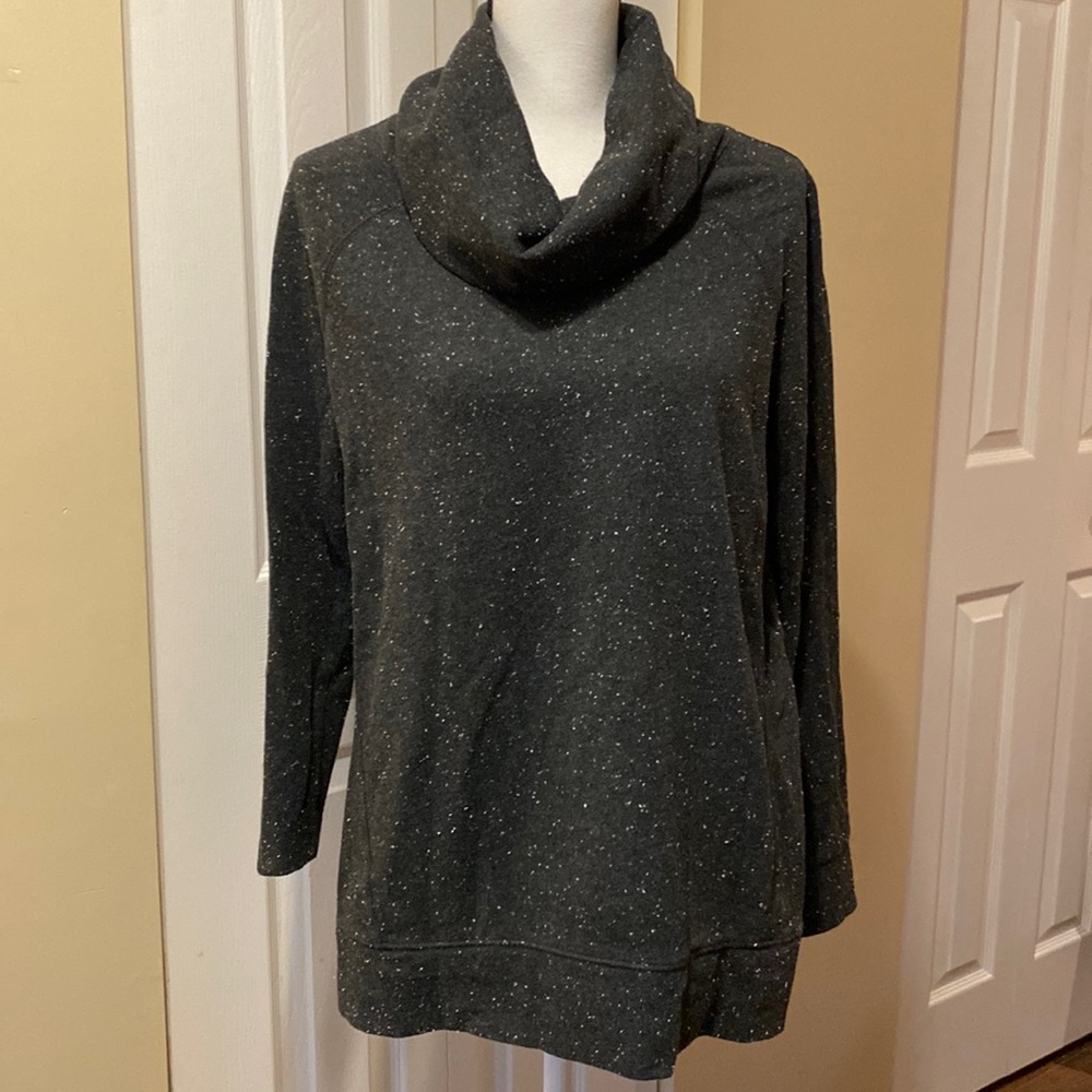 Lou & Grey White Cowl Neck Speckled Sweater - size M. Excels condition!